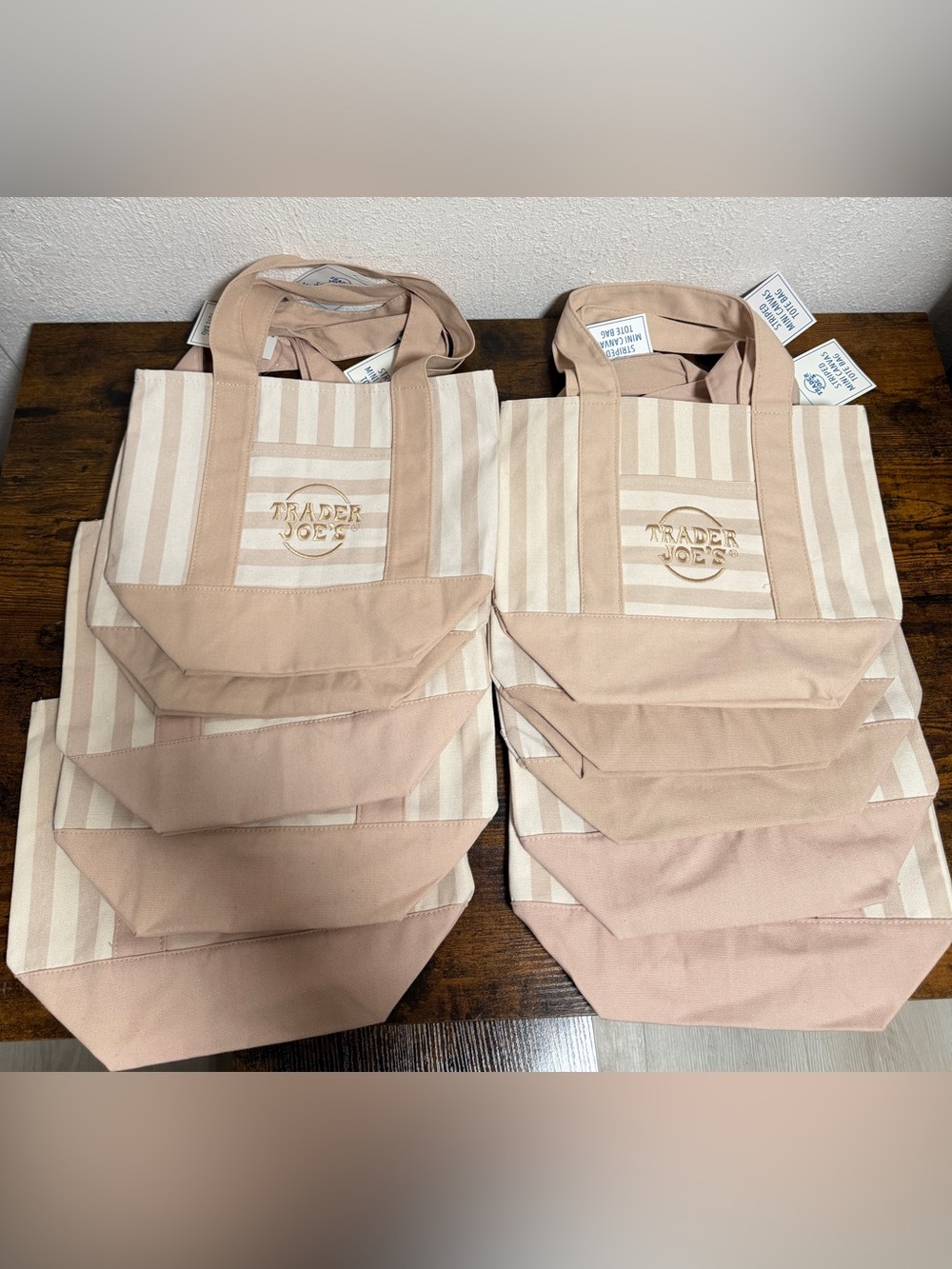 Trader Joe’s Mini Canvas Tote Bag – Tan/Beige
